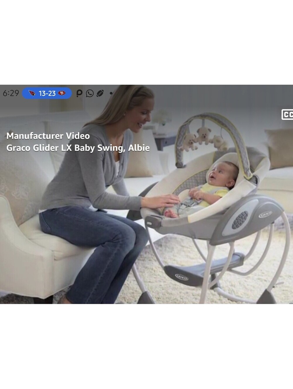 In Box Graco Glider LX Baby Gliding Swing – Never Opened!
